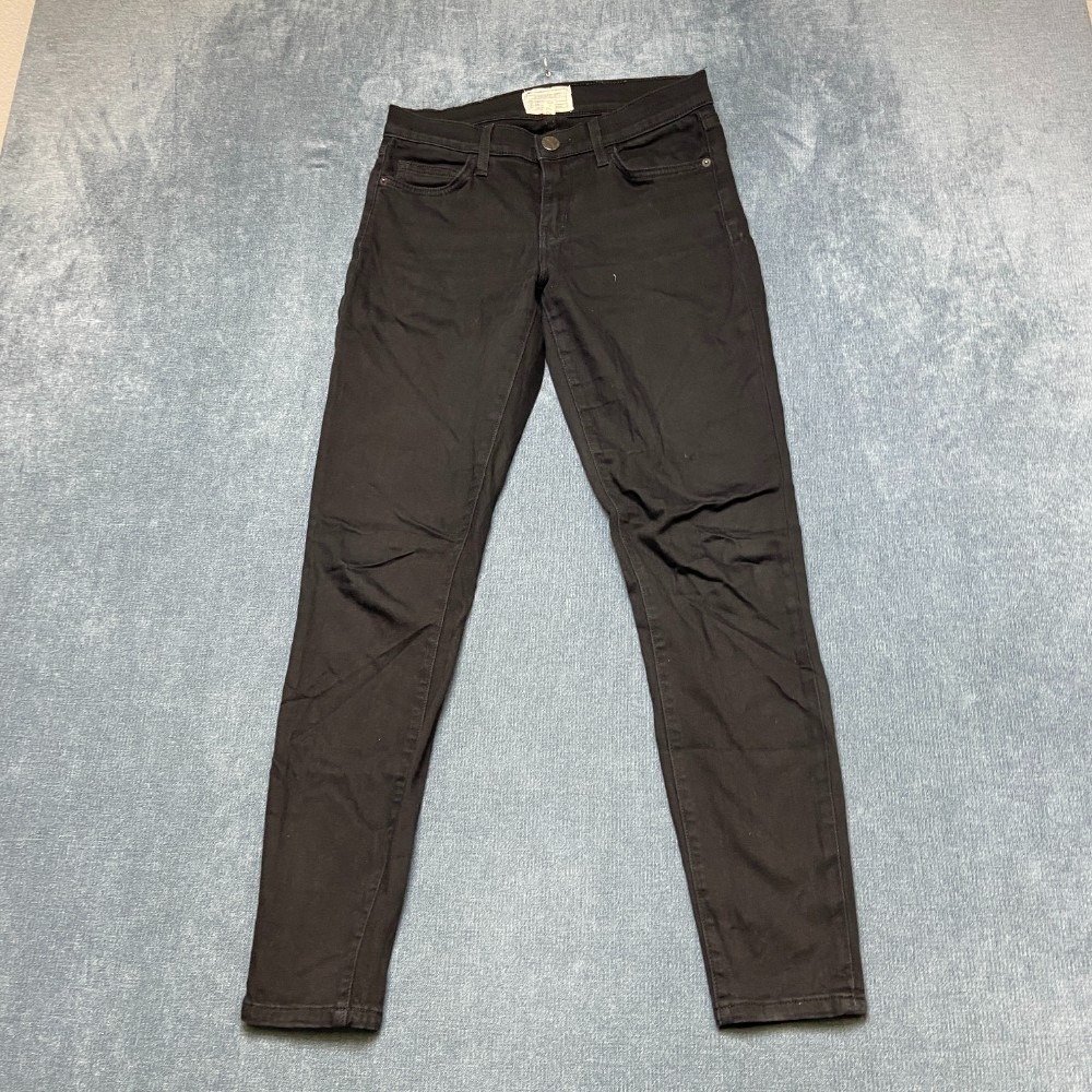 Current/Elliott Wear For Love Skinny Leg Jeans Womens 27-0 Black Denim Low Rise